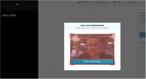 Example of our facial recognition software in action