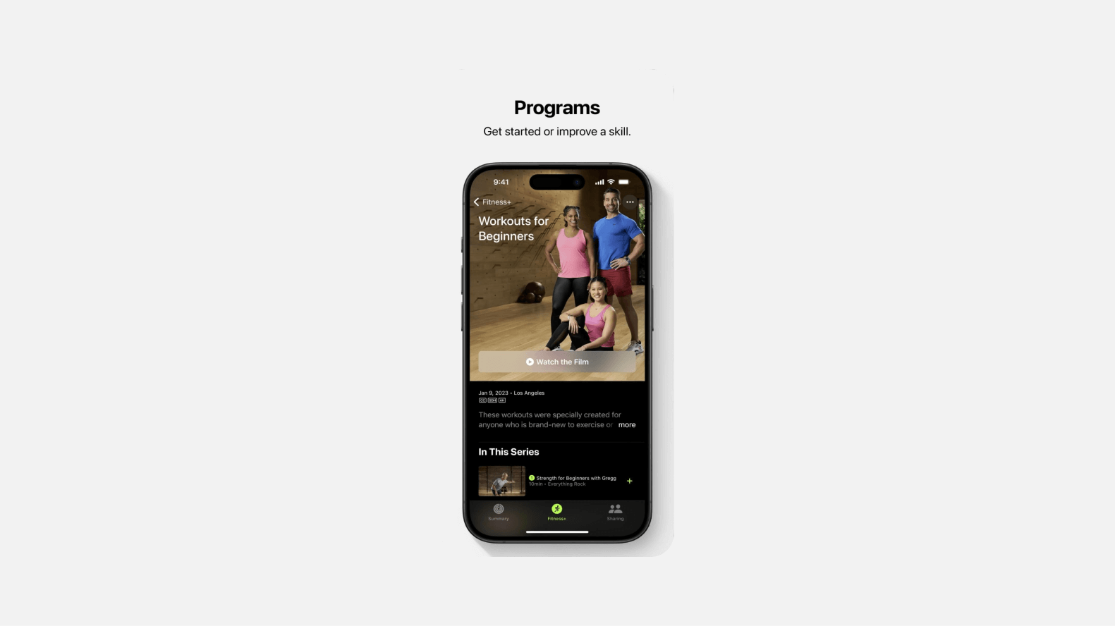 Fitness app screenshots on the Apple app store