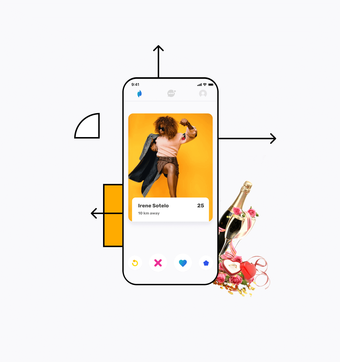 Dating app screen