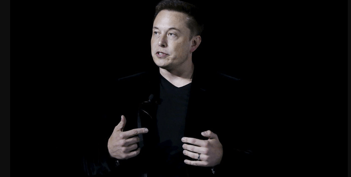 Elon Musk Photo with a black background