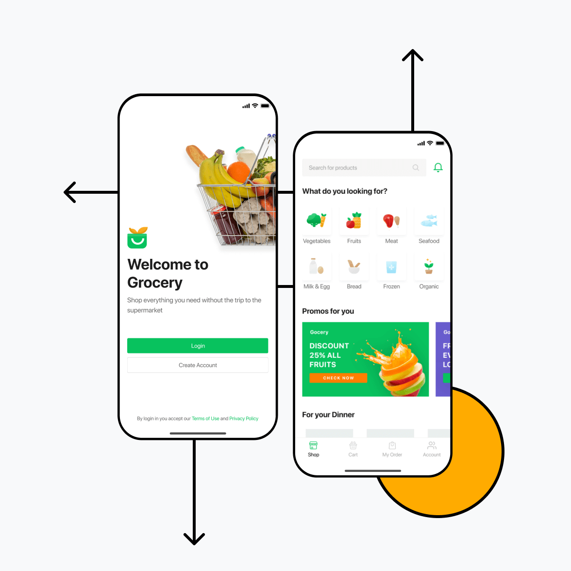 Grocery delivery app for vegetable delivery