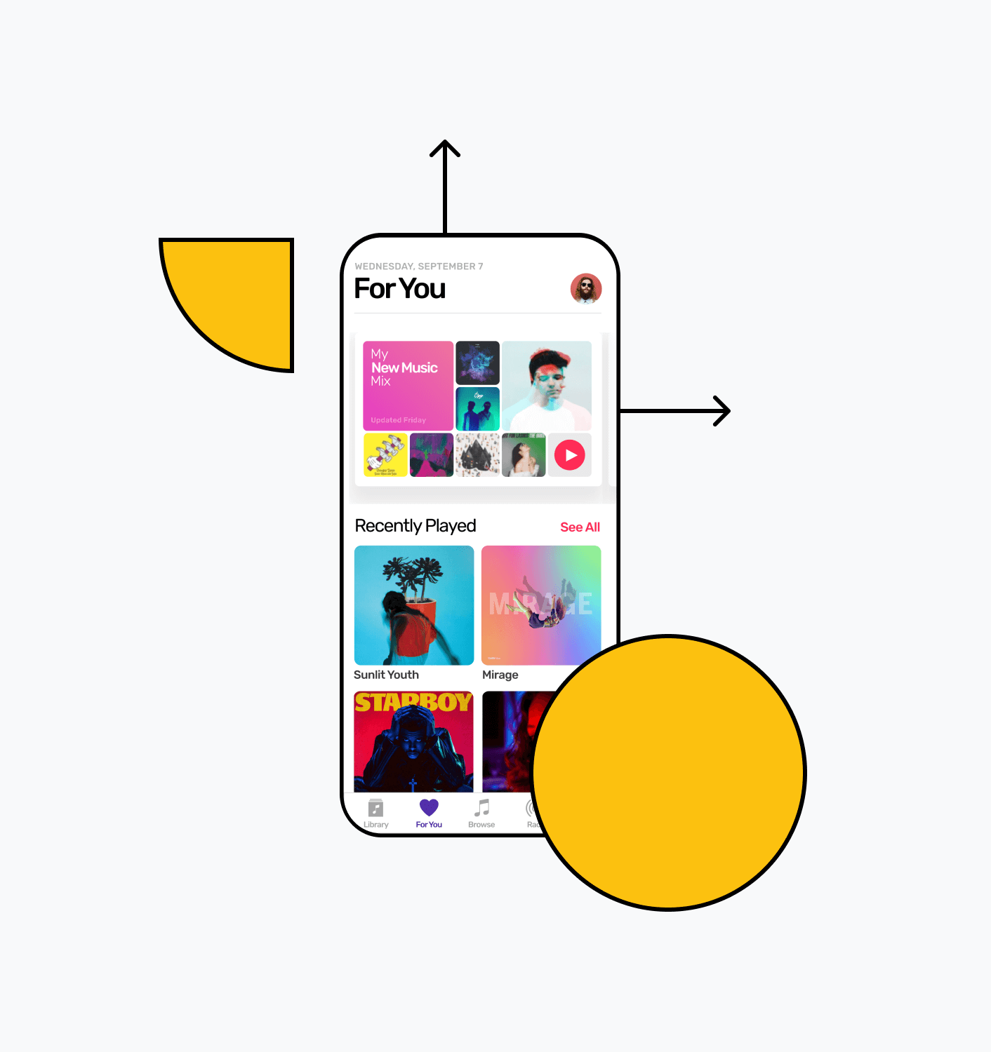 Music app screen