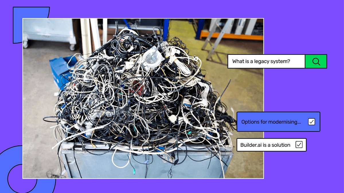 computer cables stack