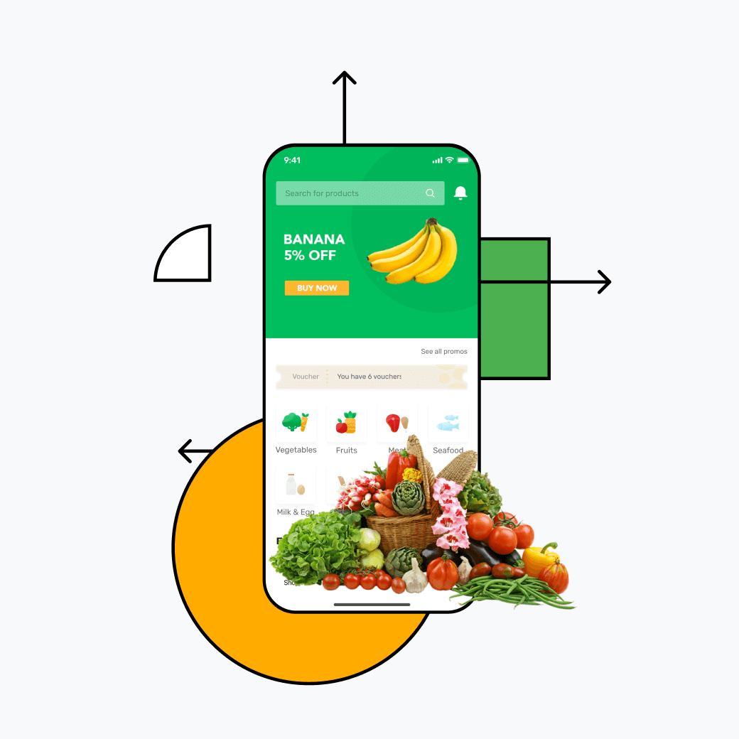 Vegetable app screen