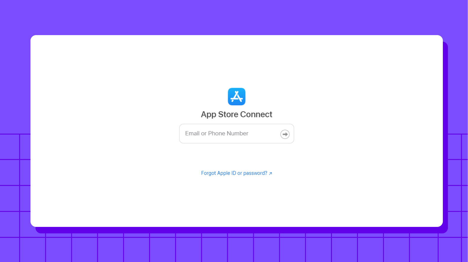 App information screen to update your app meta data on Apple developer account