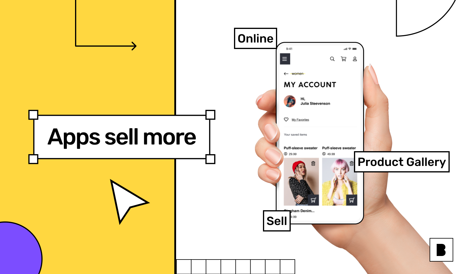 ecommerce app with my account screen