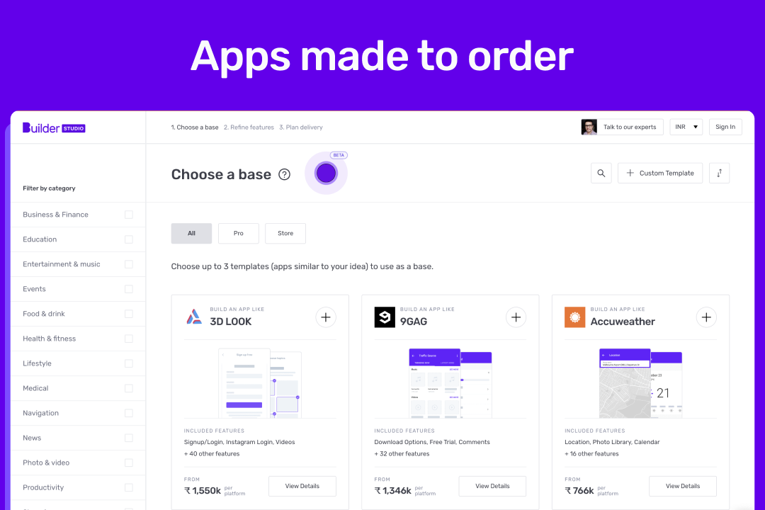 Builder Studio apps made to order