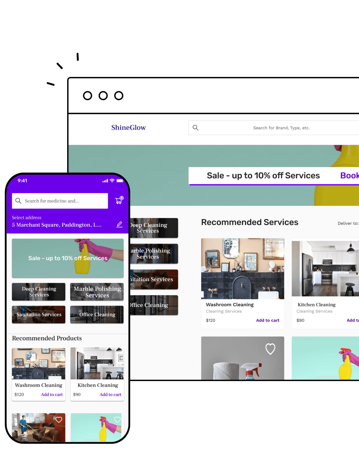 Cleaning business website design