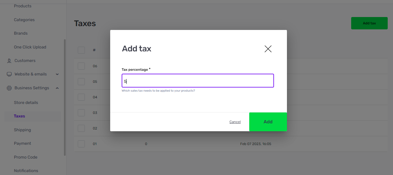 configure business settings