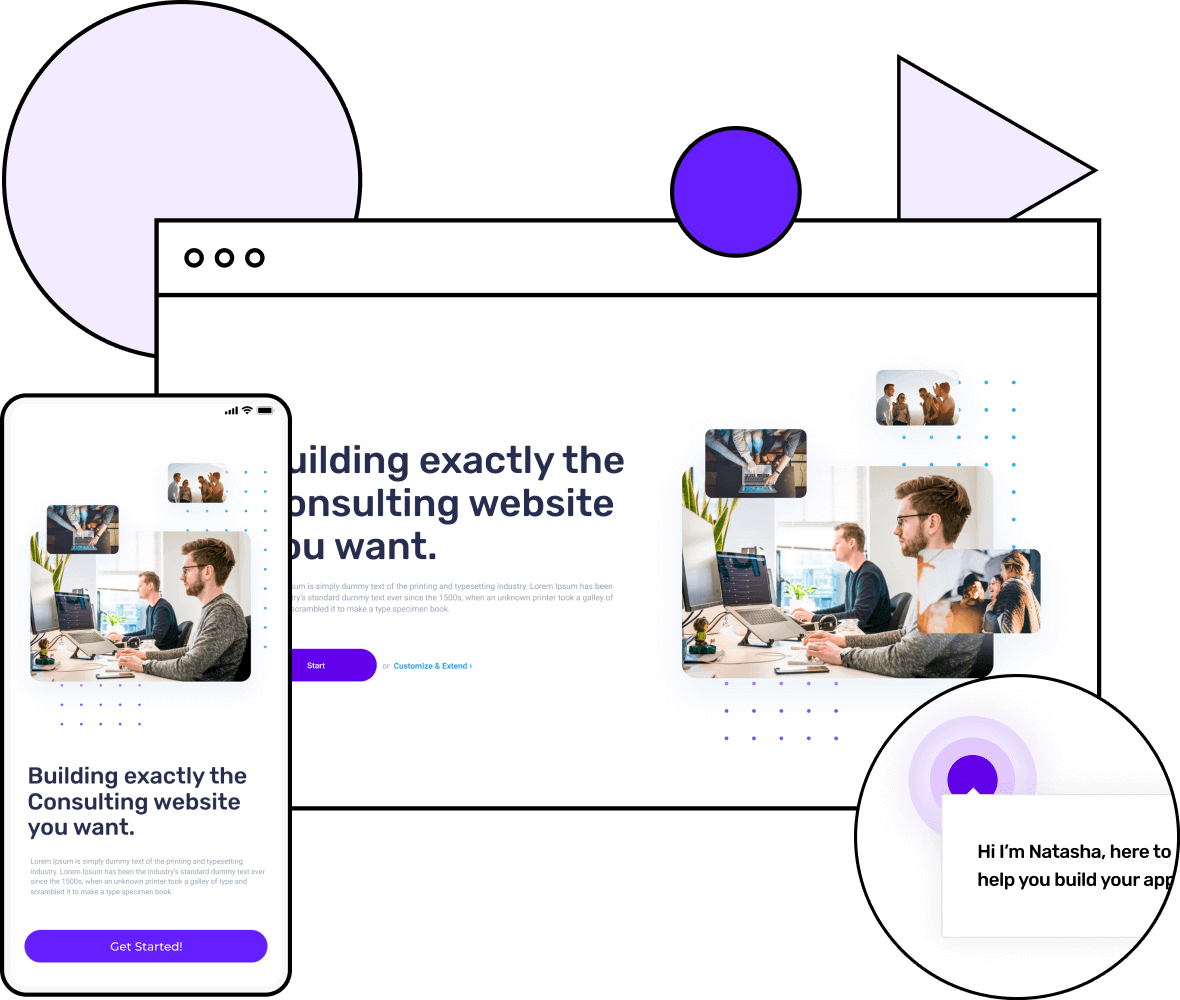 Consulting website with mobile layout