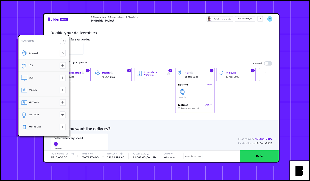 Plan your delivery screen with Builder Studio