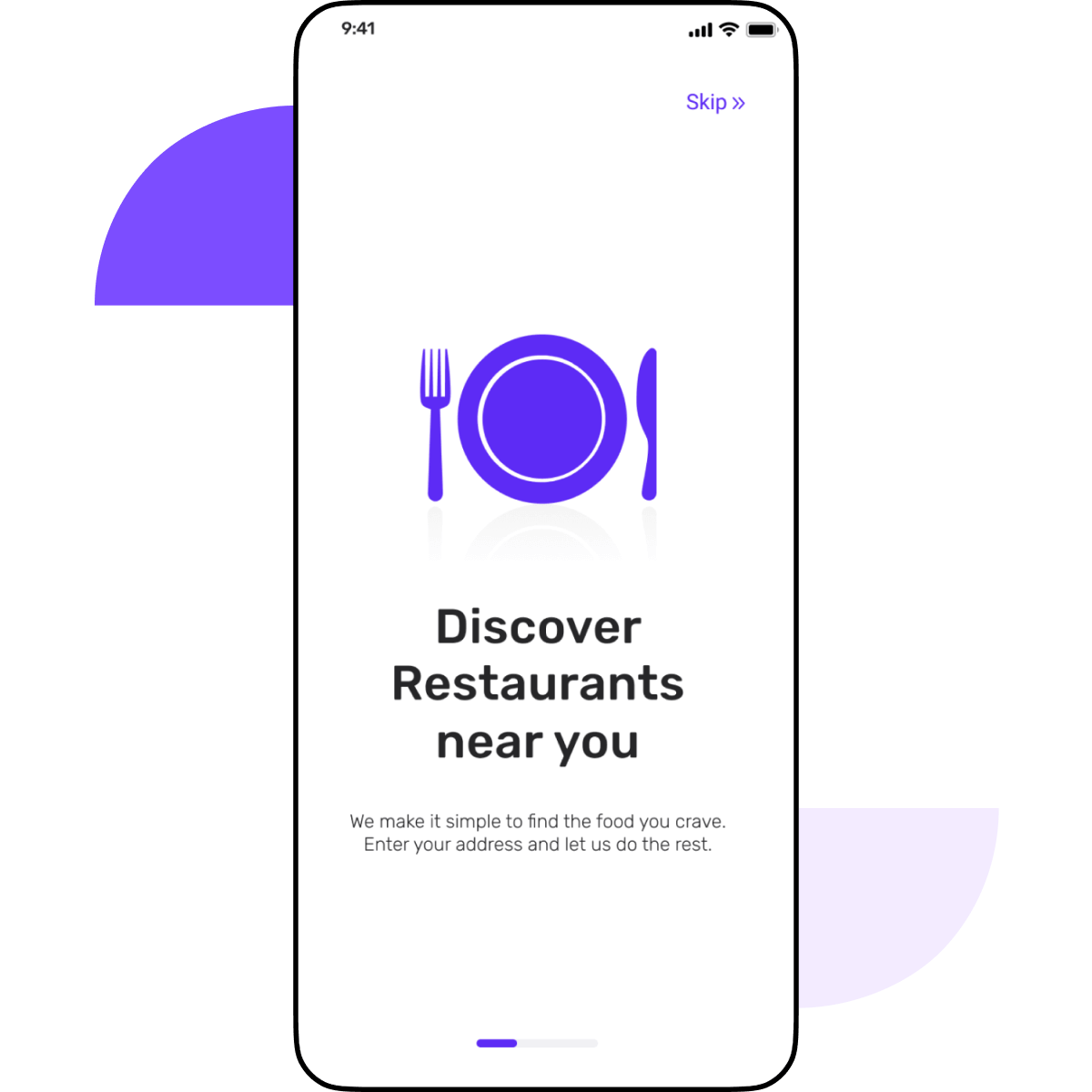 Discover restaurants near you app screen