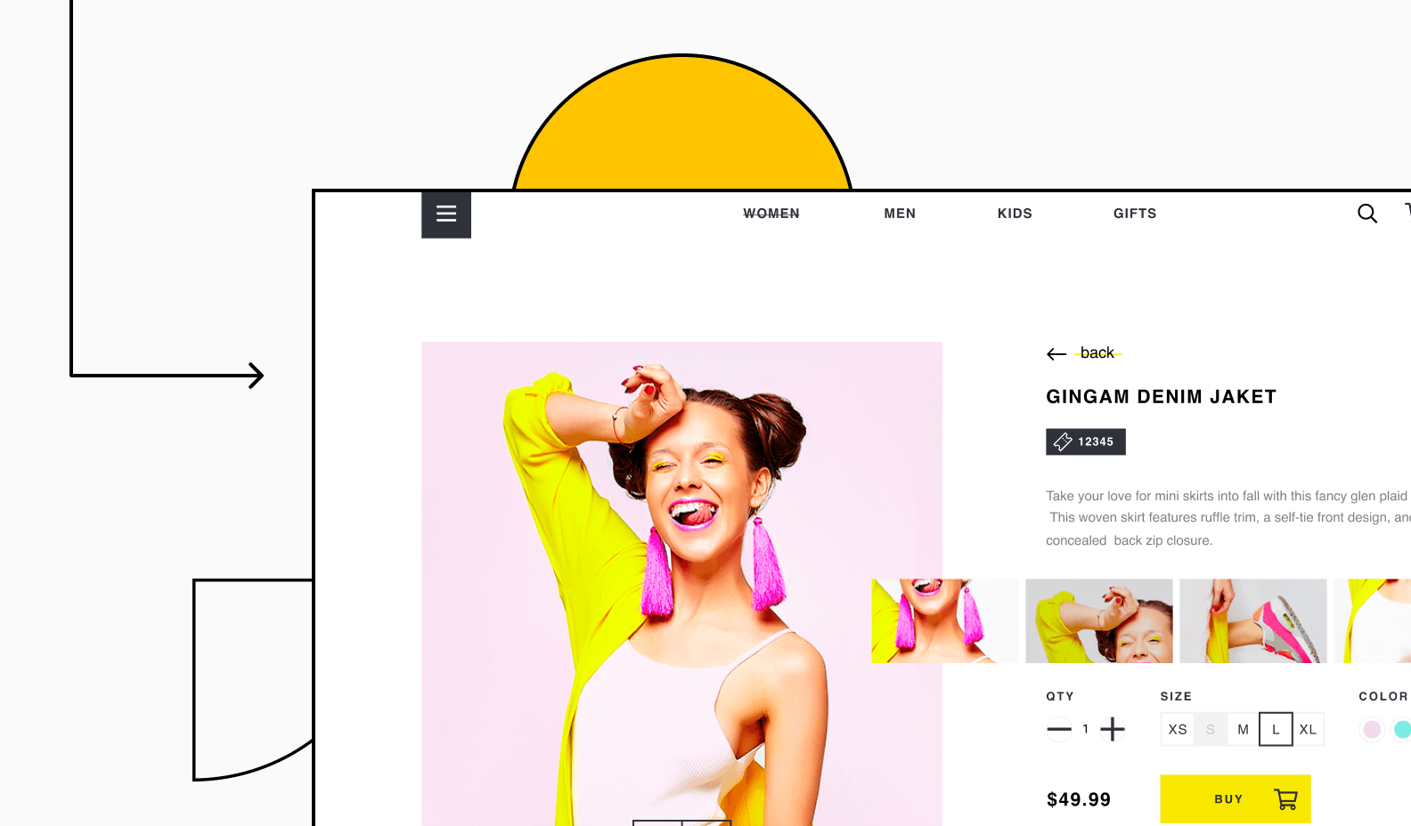 e-Commerce website illustration