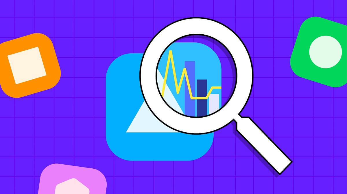 Ecommerce competitive analysis - illustration with graph and design icons