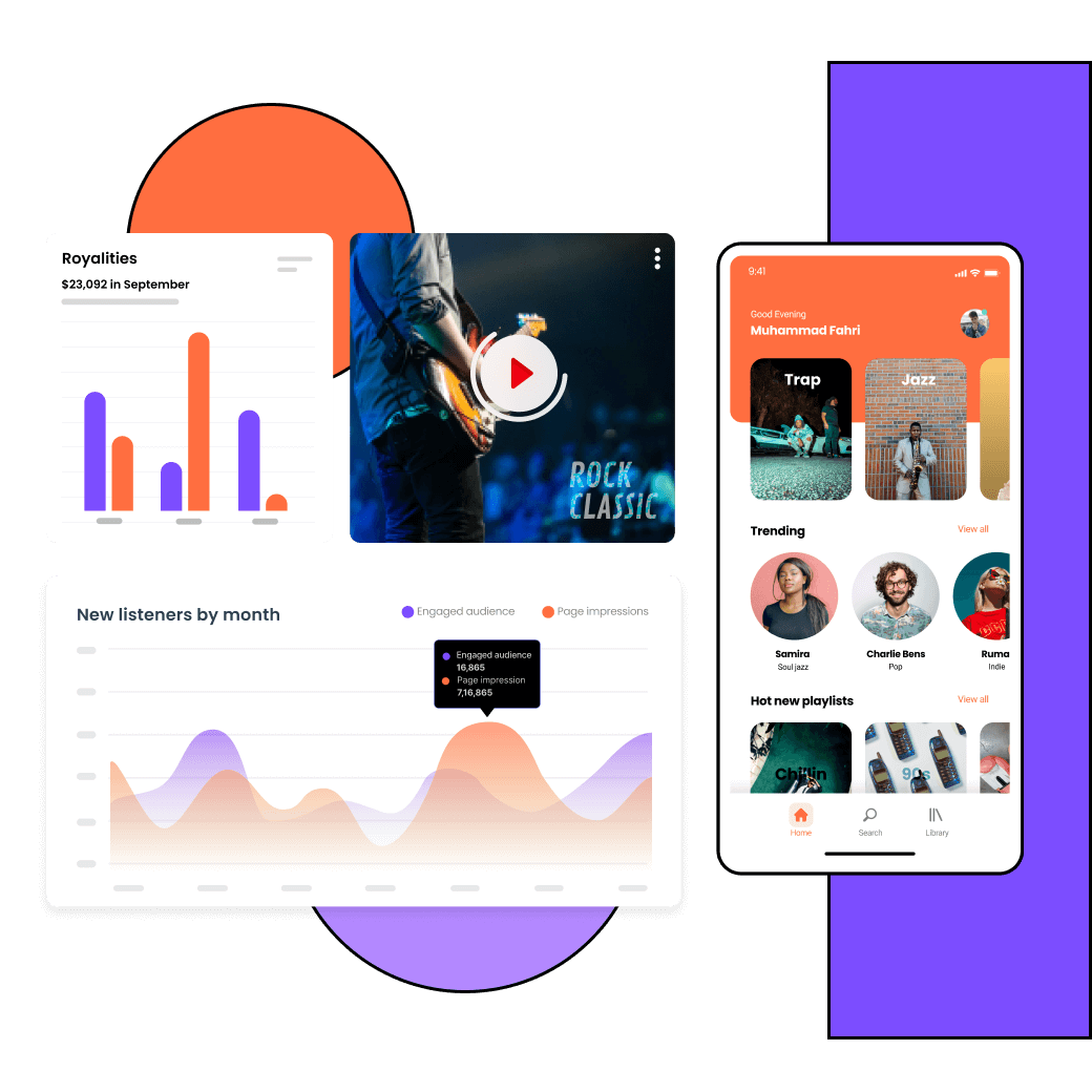 Entertainment industry software screen