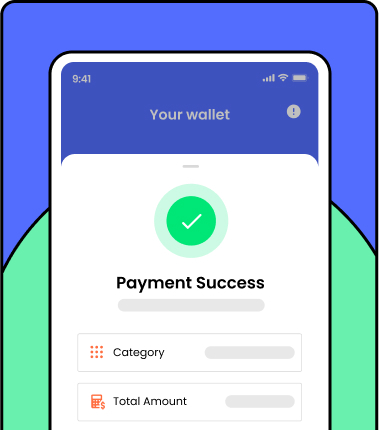 Payment confirmation screen for a utility app