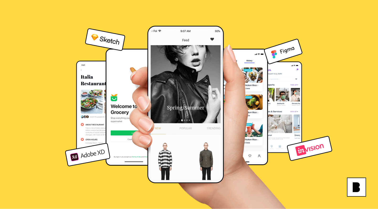 Mobile apps with different themes