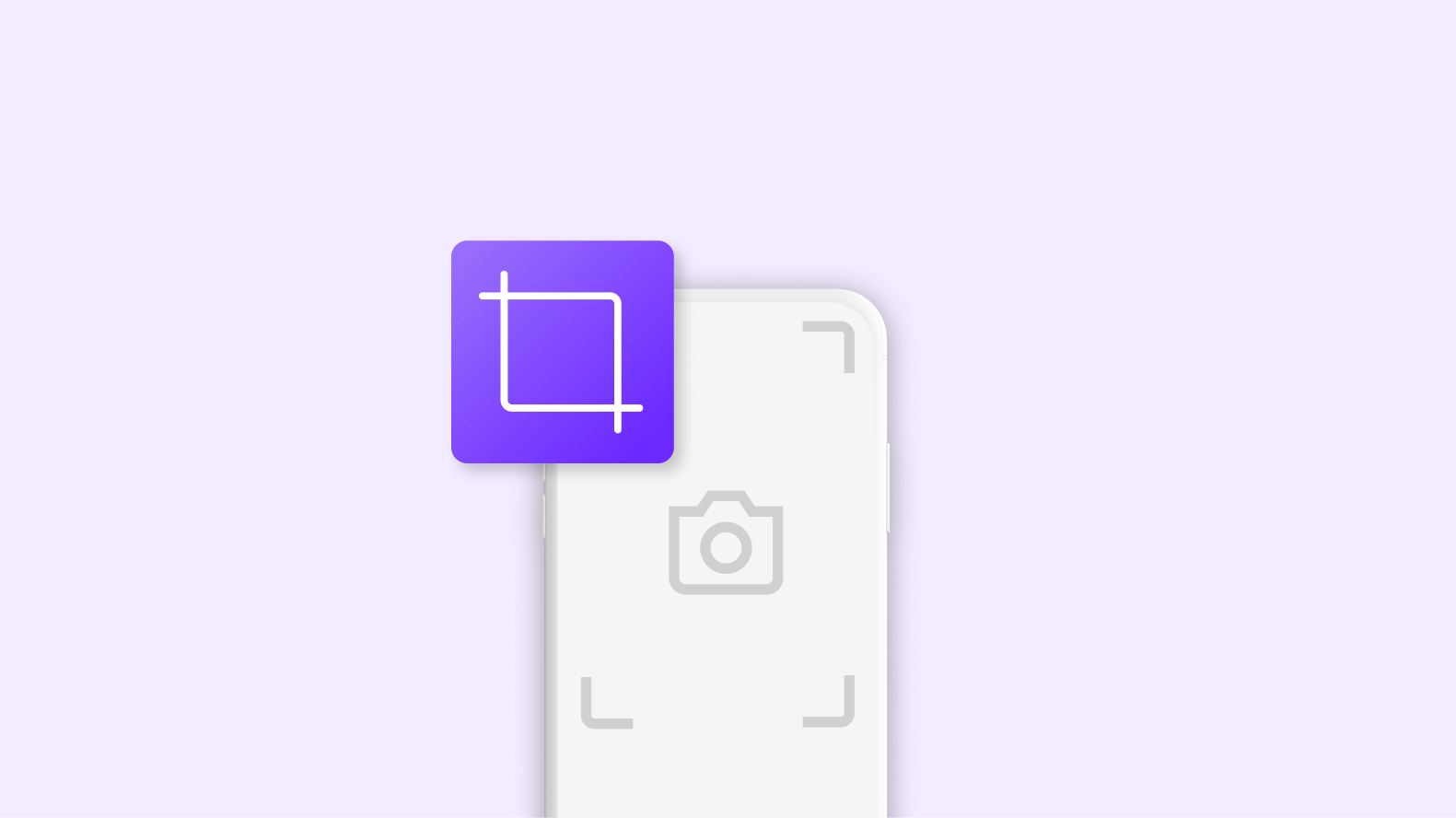 An illustration of mobile interface highlighting crop function