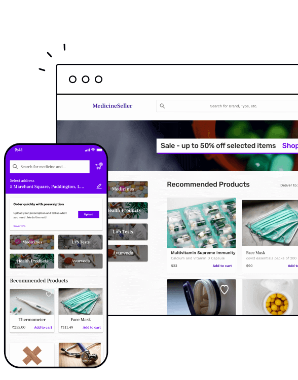Online pharmacy website design
