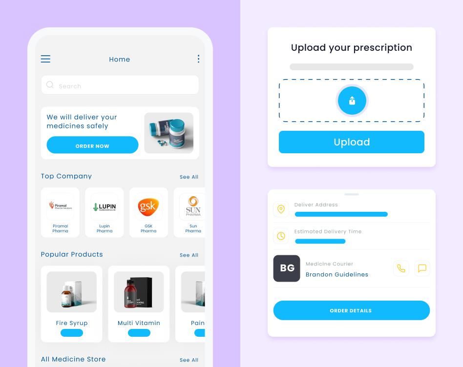 Pharmacy marketplace apps that connects users with multiple pharmacies.