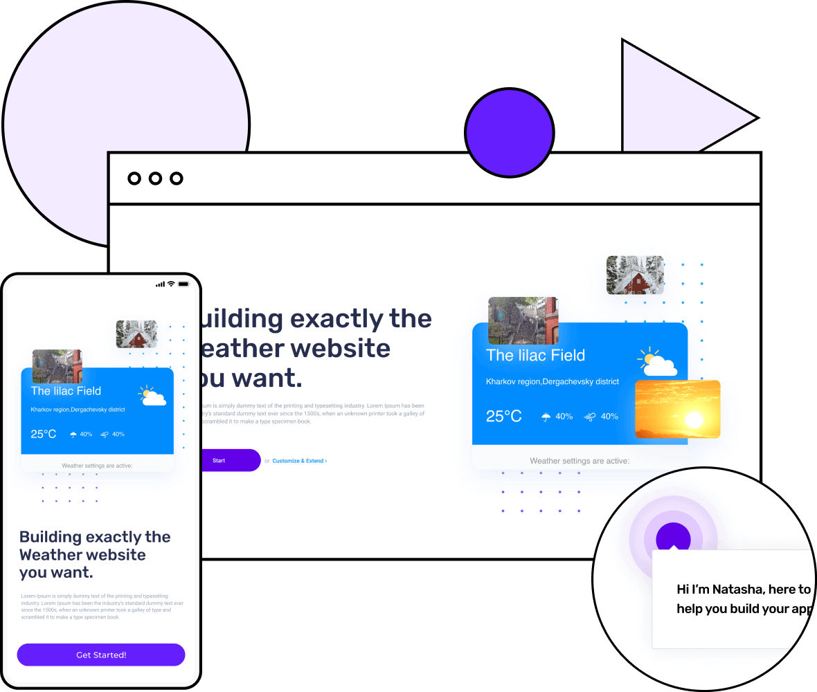 Responsive weather website