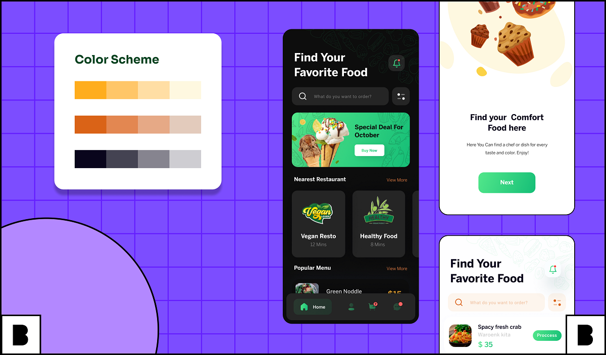 Restaurant app UI Kit