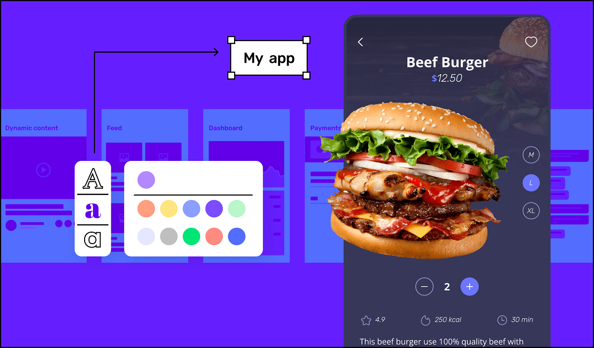 Restaurant app design and development illustration