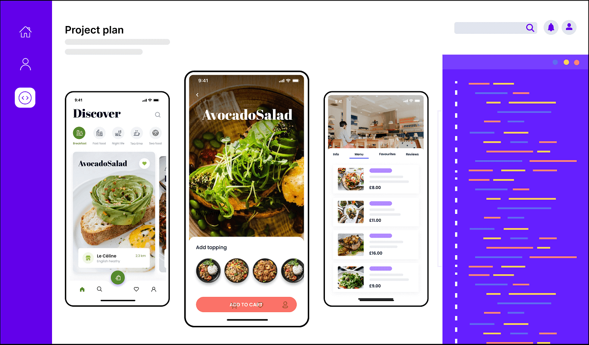Restaurant app developer dashboard