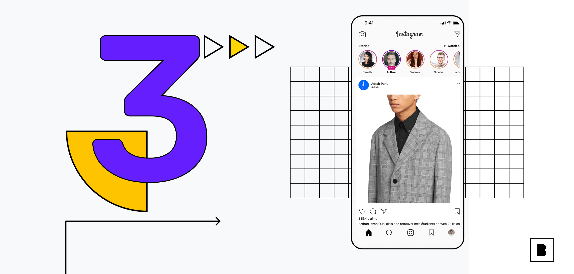Social network app screen