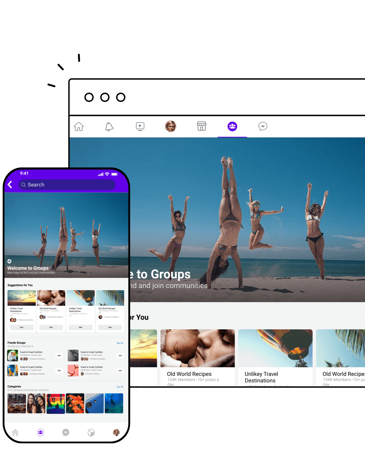 Social network website design