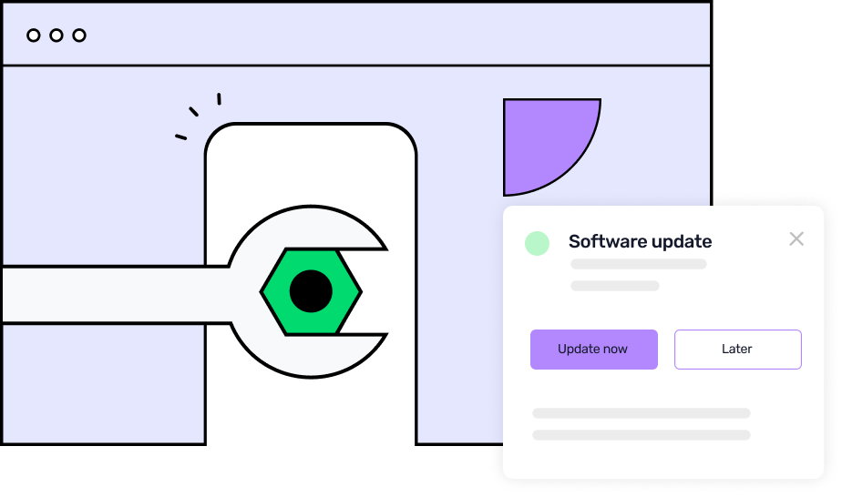 An illustration of software update