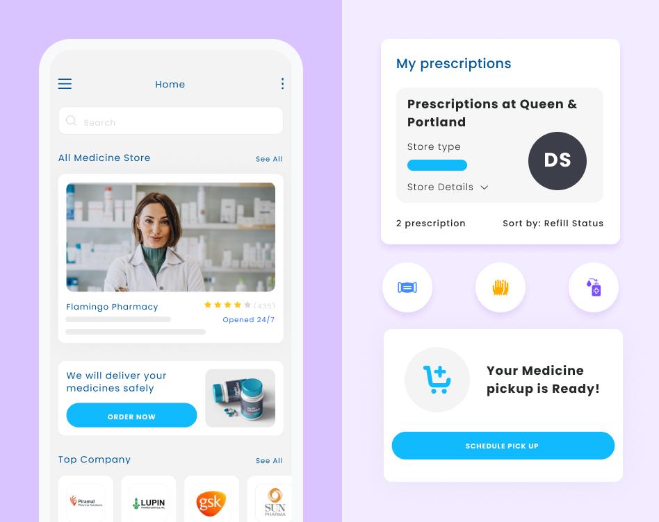 Store-based medicine delivery apps that lets customers order directly from a specific store