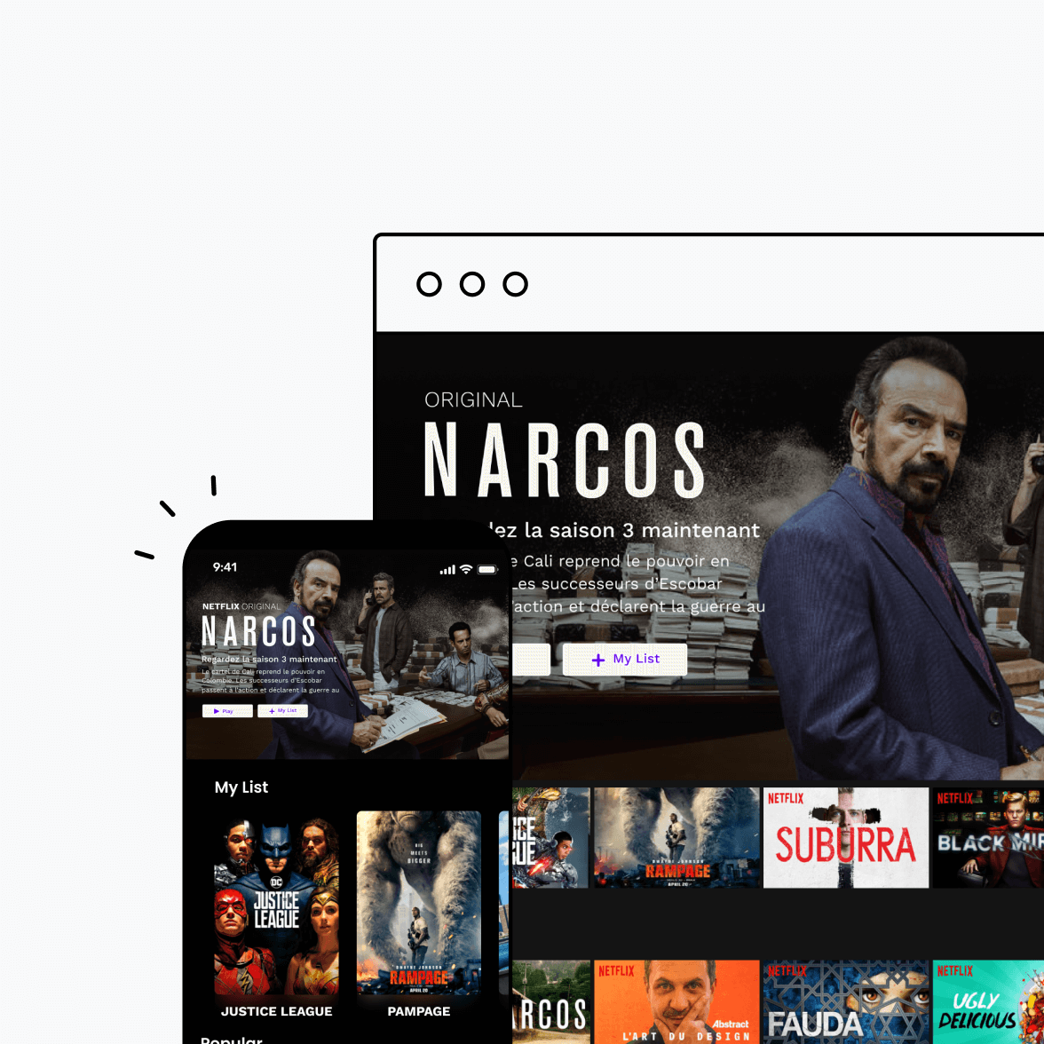Video streaming PWA home screen